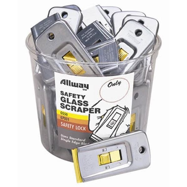 Allway Allway Tools 50 Piece Safety Glass Scraper Bucket GS50 - Pack of 50 37064070311 - main